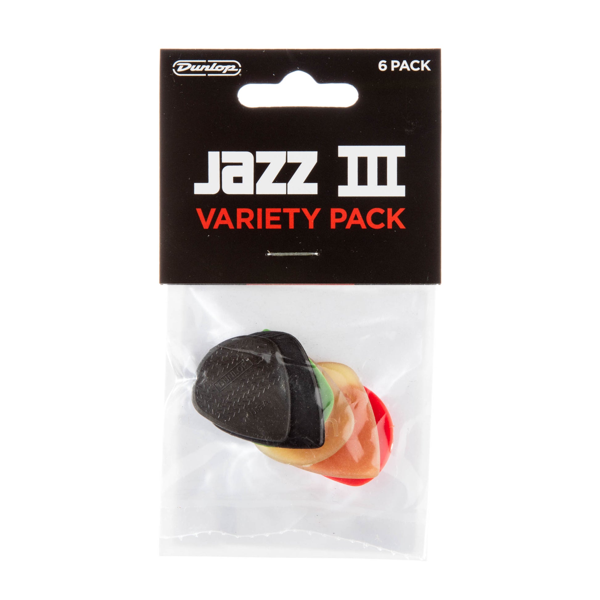 Jim Dunlop DUNLOP JAZZ III VARIETY PACK GUITAR PICK PLAYER'S PACK 06-PACK - PVP103