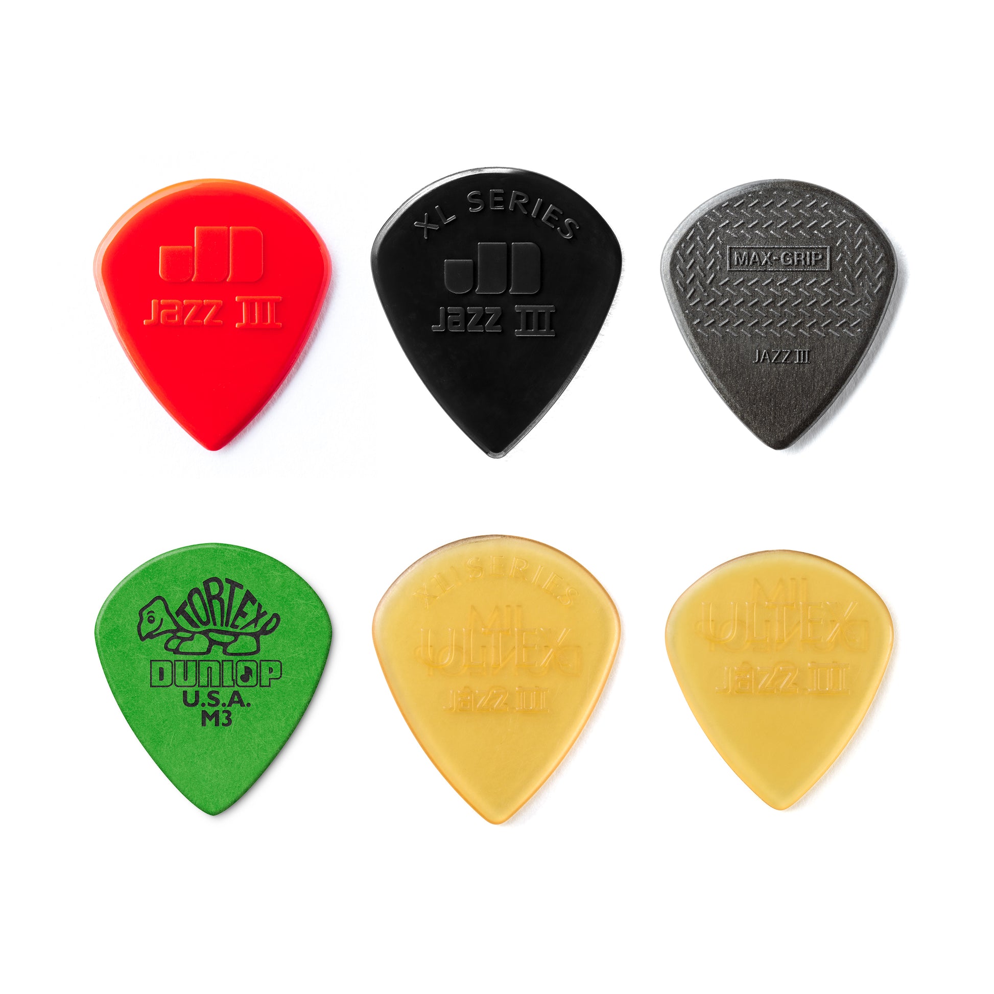 Jim Dunlop DUNLOP JAZZ III VARIETY PACK GUITAR PICK PLAYER'S PACK 06-PACK - PVP103