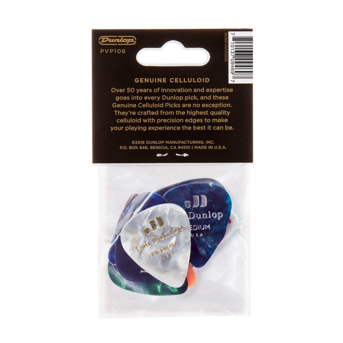 Jim Dunlop DUNLOP CELLULOID VARIETY PACK GUITAR PICK PLAYER'S PACK 12-PACK MEDIUM - PVP106