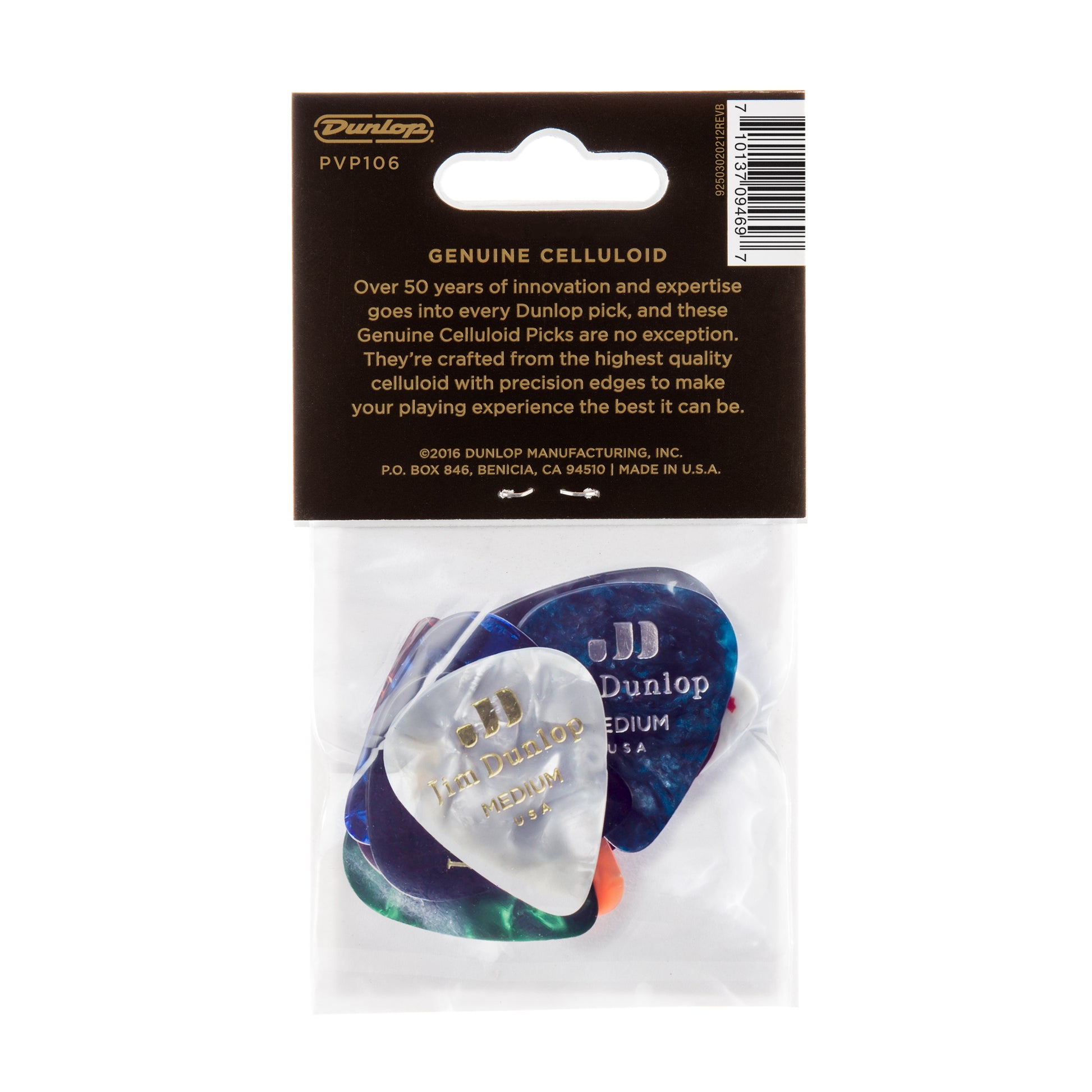 Jim Dunlop DUNLOP CELLULOID VARIETY PACK GUITAR PICK PLAYER'S PACK 12-PACK MEDIUM - PVP106