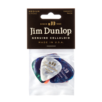 Jim Dunlop DUNLOP CELLULOID VARIETY PACK GUITAR PICK PLAYER'S PACK 12-PACK MEDIUM - PVP106
