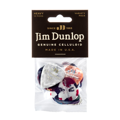 Jim Dunlop DUNLOP CELLULOID VARIETY PACK GUITAR PICK PLAYER'S PACK 12-PACK HEAVY - PVP107