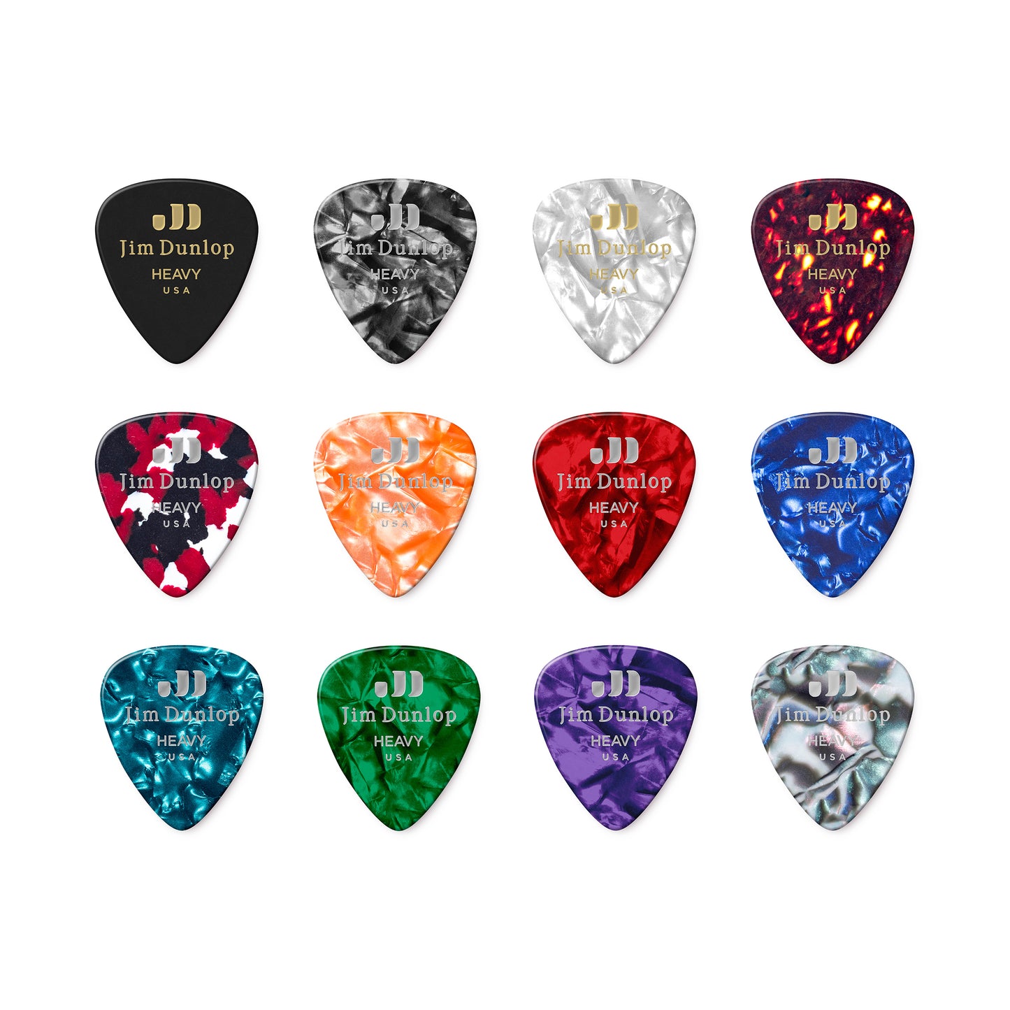 Jim Dunlop DUNLOP CELLULOID VARIETY PACK GUITAR PICK PLAYER'S PACK 12-PACK HEAVY - PVP107