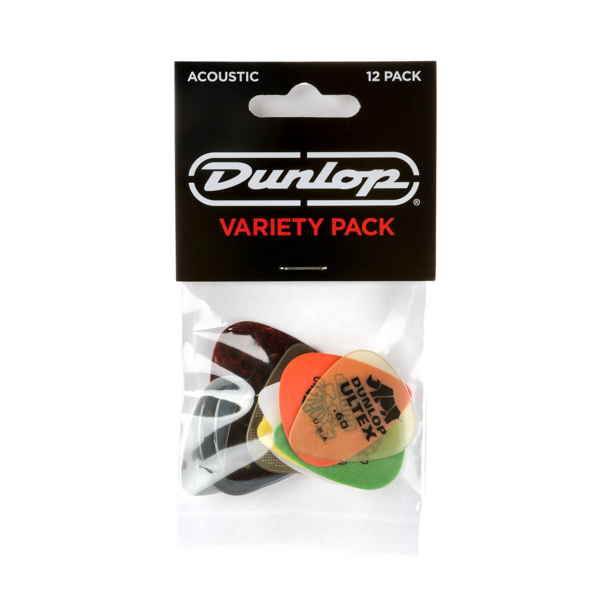 Jim Dunlop DUNLOP ACOUSTIC VARIETY PACK GUITAR PICK PLAYER'S PACK 12-PACK - PVP112