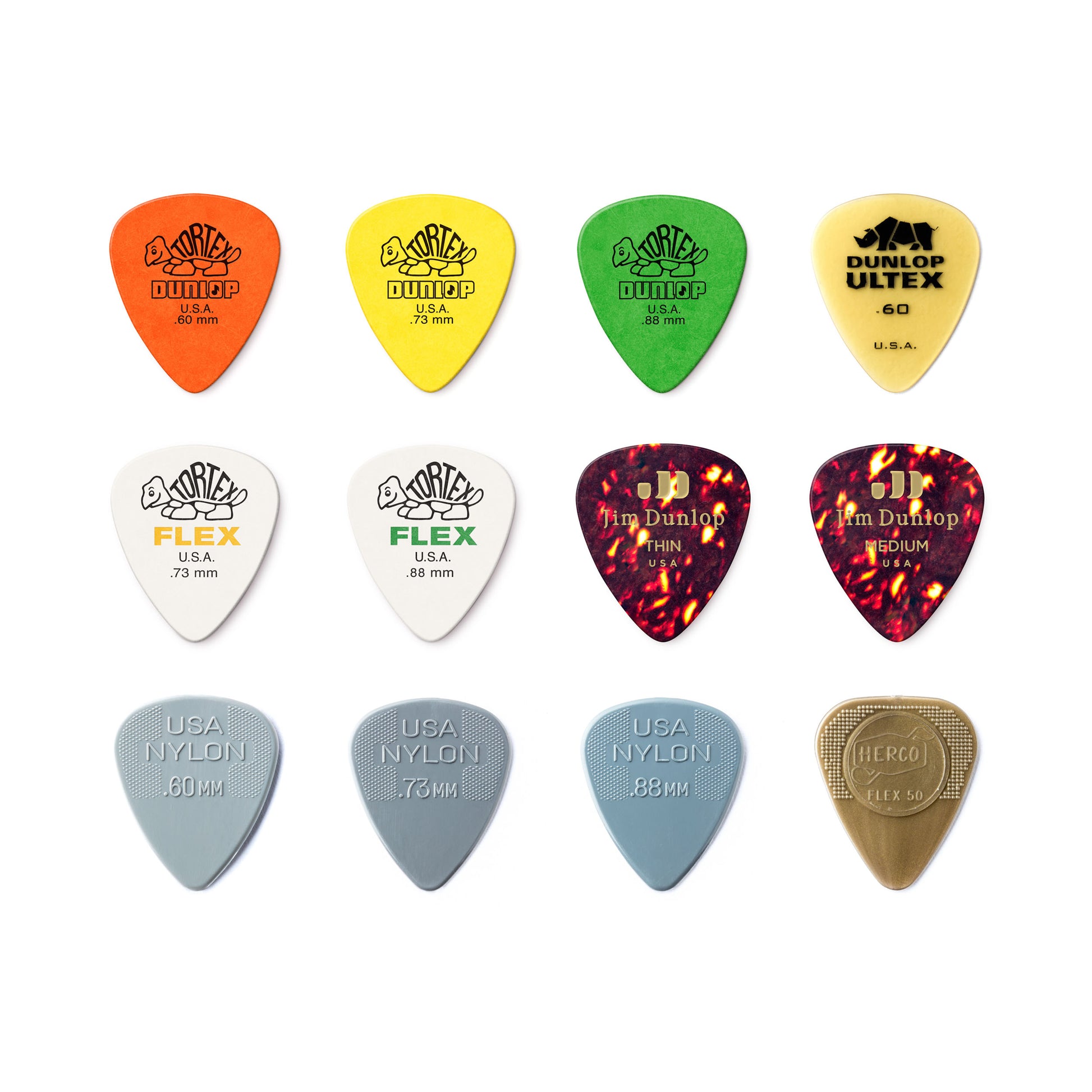 Jim Dunlop DUNLOP ACOUSTIC VARIETY PACK GUITAR PICK PLAYER'S PACK 12-PACK - PVP112