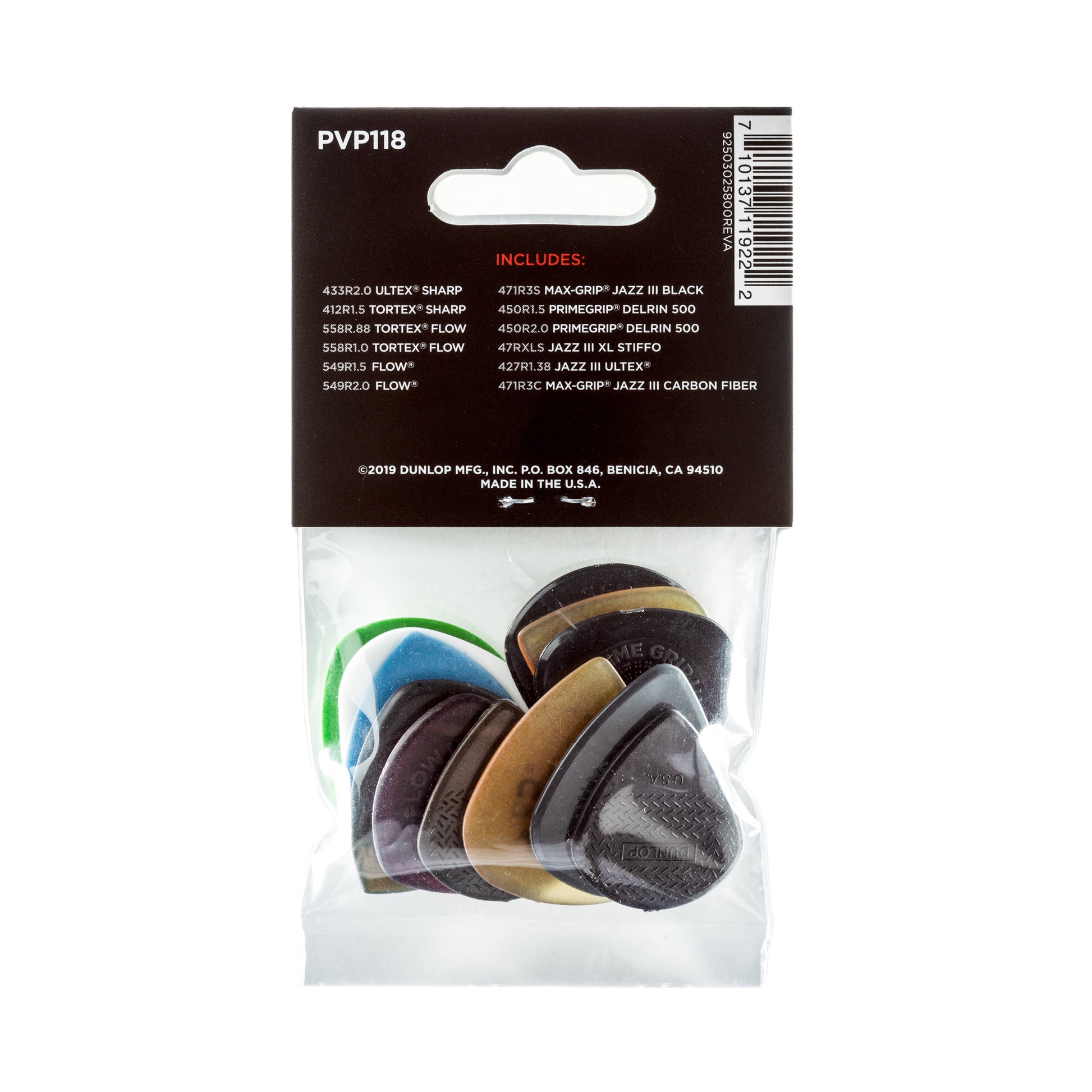 Jim Dunlop DUNLOP SHRED PICK VARIETY PACK GUITAR PICK PLAYER'S PACK 12-PACK - PVP118