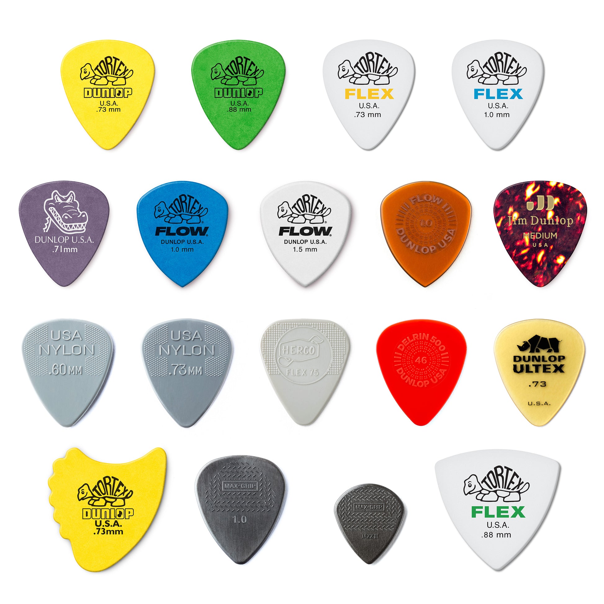 Jim Dunlop DUNLOP RECORDING PICK VARIETY PACK GUITAR PICK PLAYER'S PACK 18-PACK - PVP120