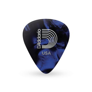 D'Addario D'Addario Classic Blue Pearl Celluloid Guitar Picks, 10 pack, Heavy - 1CBUP6-10