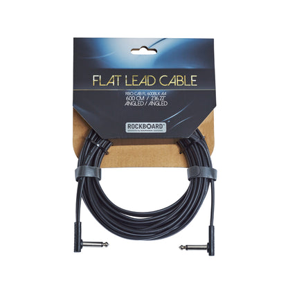 RockBoard RockBoard Flat Instrument Cable 600cm Angled/Angled - RBO CAB FL 600BLK AA