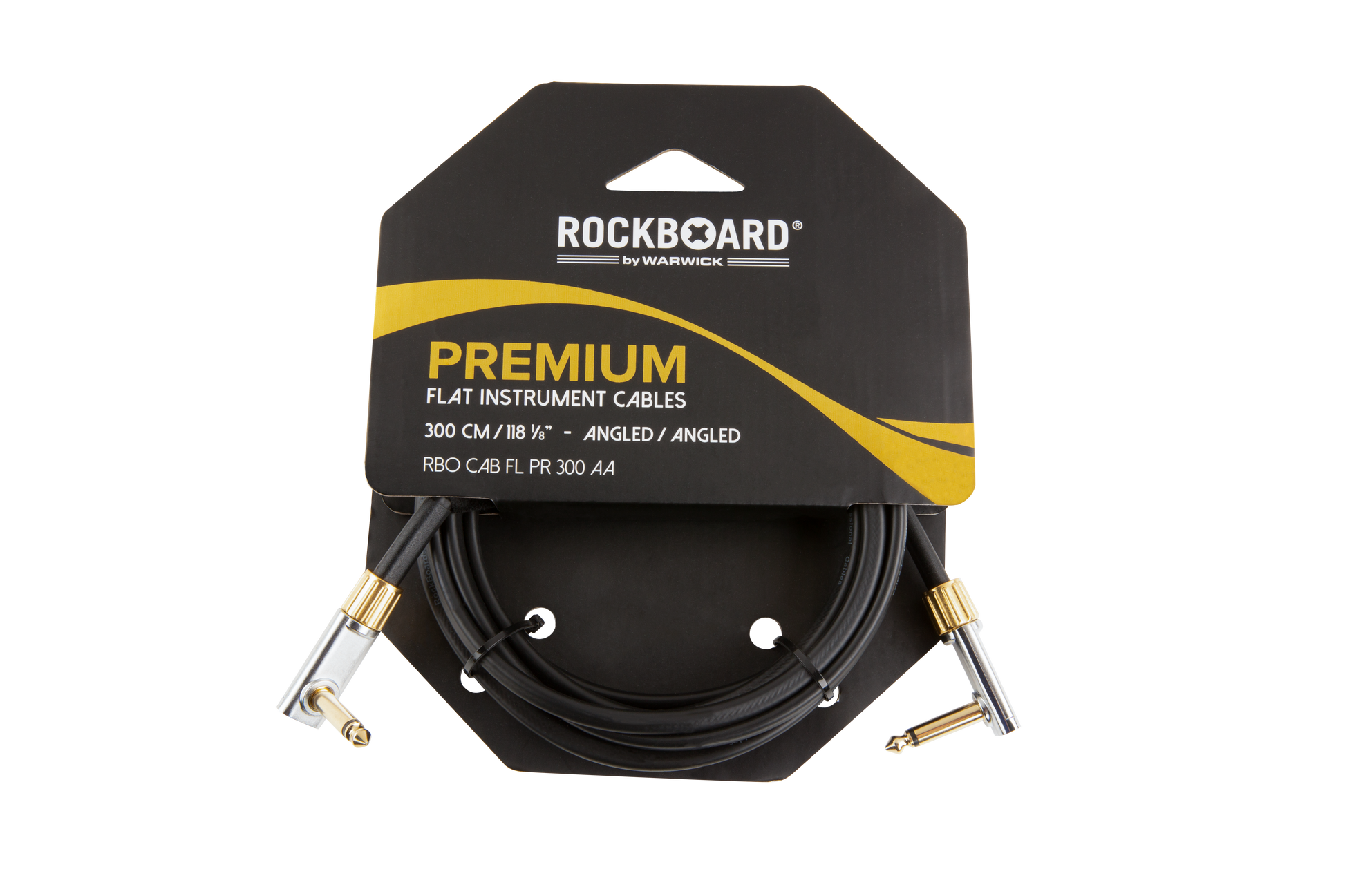 RockBoard RockBoard PREMIUM Flat Instrument Cable 300cm Angled/Angled - RBO CAB FL PR 300 AA