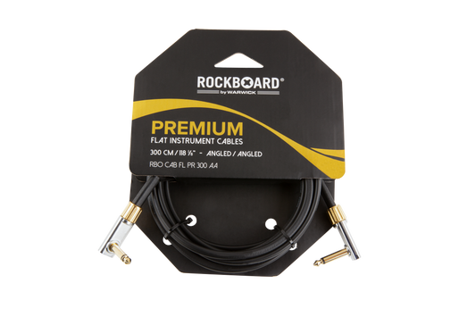 RockBoard RockBoard PREMIUM Flat Instrument Cable 300cm Angled/Angled - RBO CAB FL PR 300 AA