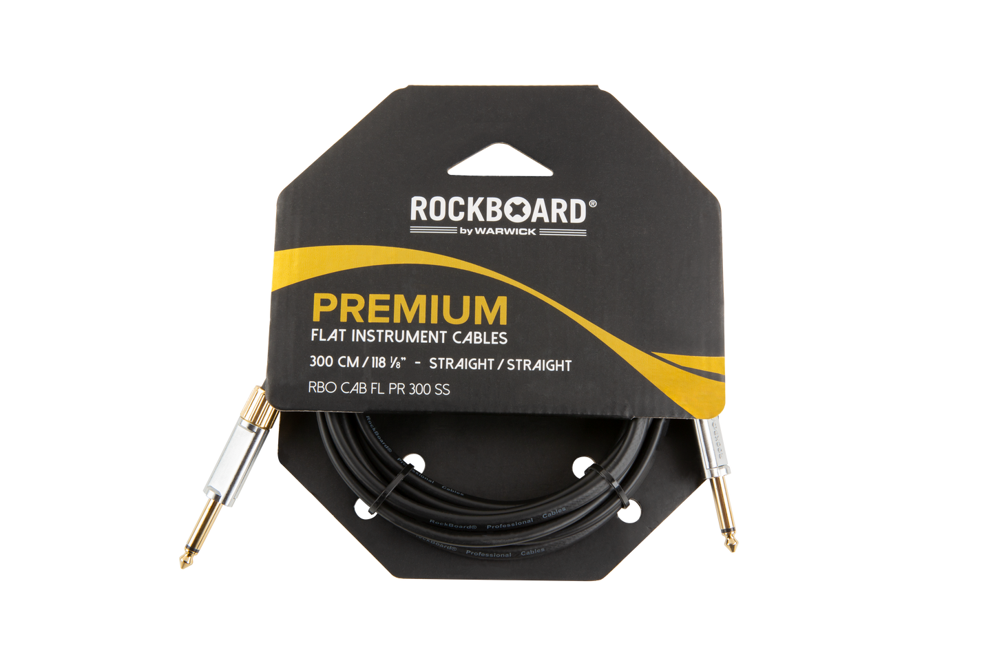 RockBoard RockBoard PREMIUM Flat Instrument Cable 300cm Straight/Straight - RBO CAB FL PR 300 SS