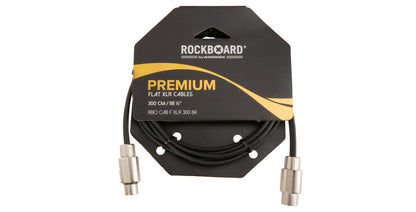 RockBoard RockBoard Flat XLR Cable - 300cm / 09.8' - RBO CAB F XLR 300 BK