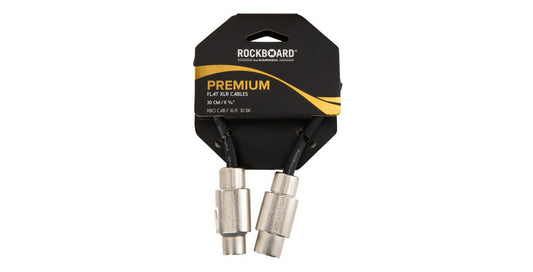 RockBoard RockBoard Flat XLR Cable - 30cm / 11.81" - RBO CAB F XLR 30 BK