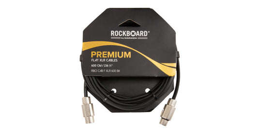 RockBoard RockBoard Flat XLR Cable - 600cm / 19.6' - RBO CAB F XLR 600 BK