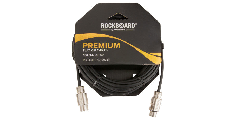 RockBoard RockBoard Flat XLR Cable - 900cm / 29.5' - RBO CAB F XLR 900 BK