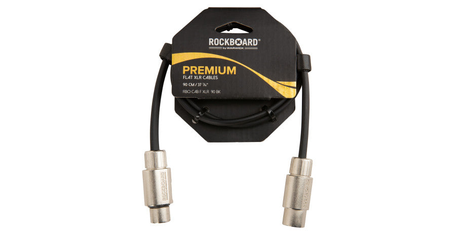 RockBoard RockBoard Flat XLR Cable - 90cm / 35.43" - RBO CAB F XLR 90 BK