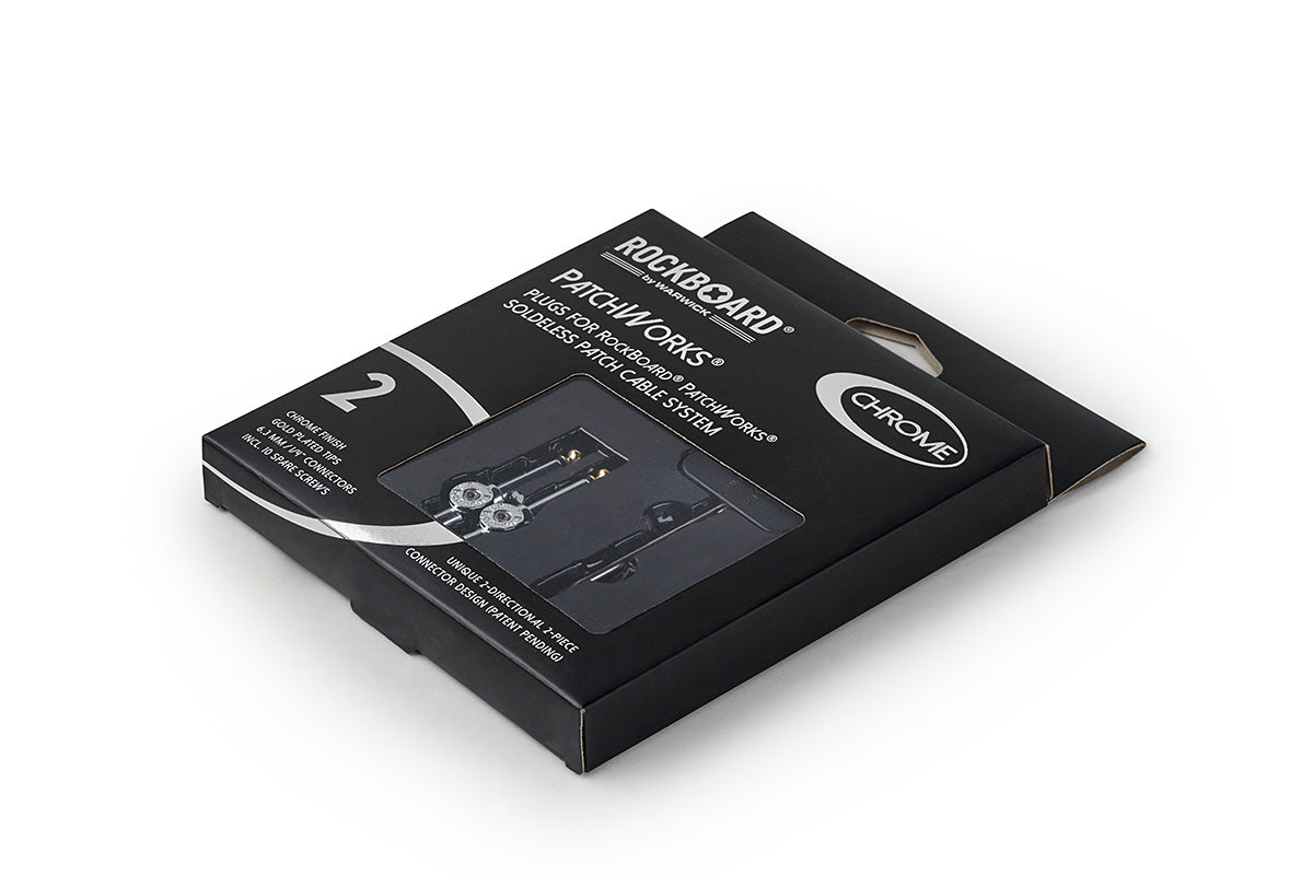 RockBoard RockBoard Patchworks Solderless Plugs - 2-Piece Chrome - RBO CAB PW PLUG 2 CR
