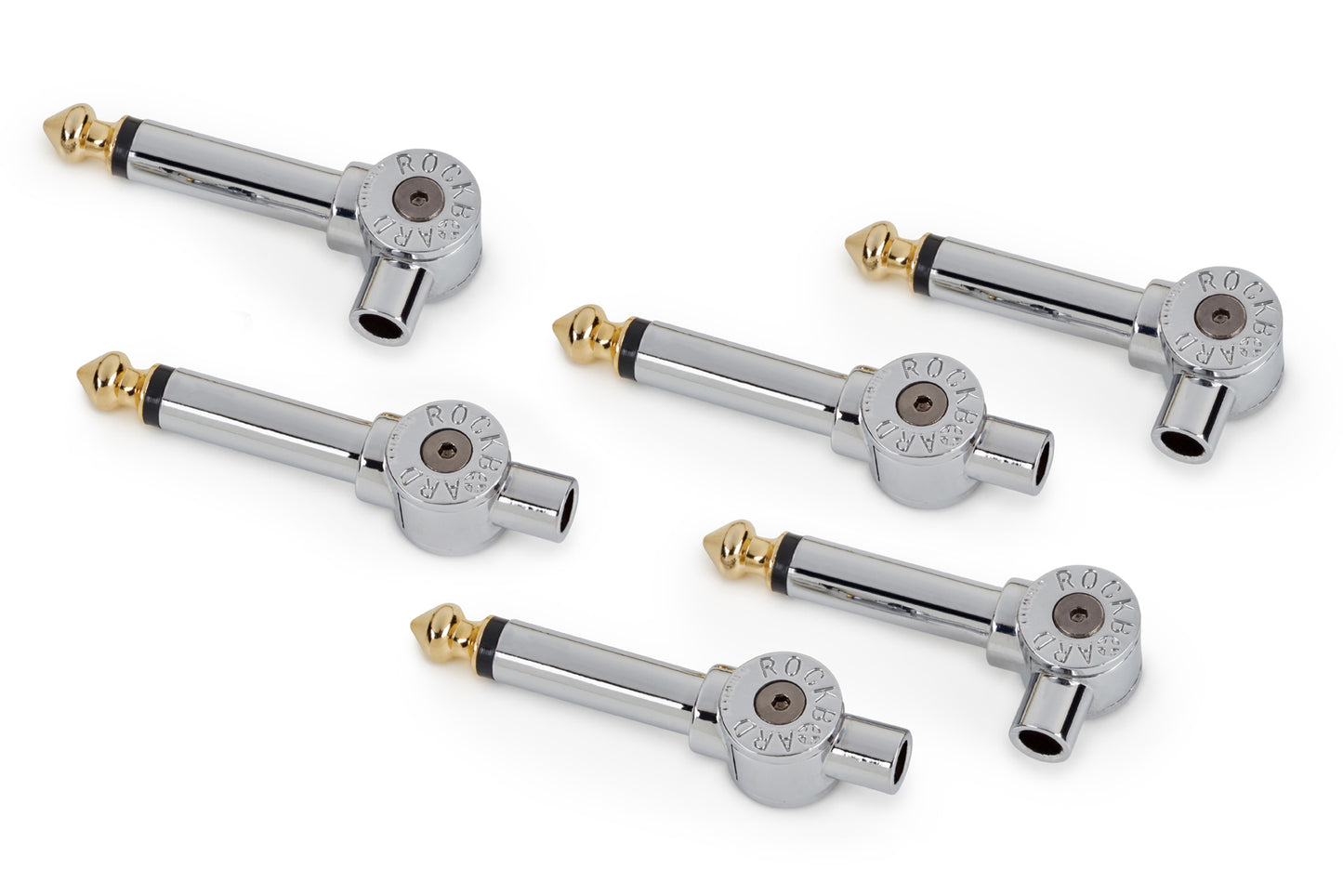 RockBoard RockBoard Patchworks Solderless Plugs - 6-Piece Chrome - RBO CAB PW PLUG 6 CR