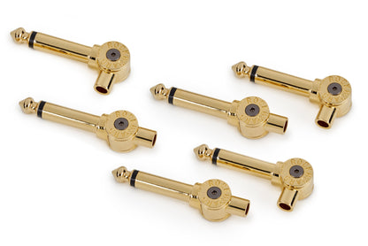 RockBoard RockBoard Patchworks Solderless Plugs - 6-Piece Gold - RBO CAB PW PLUG 6 GD