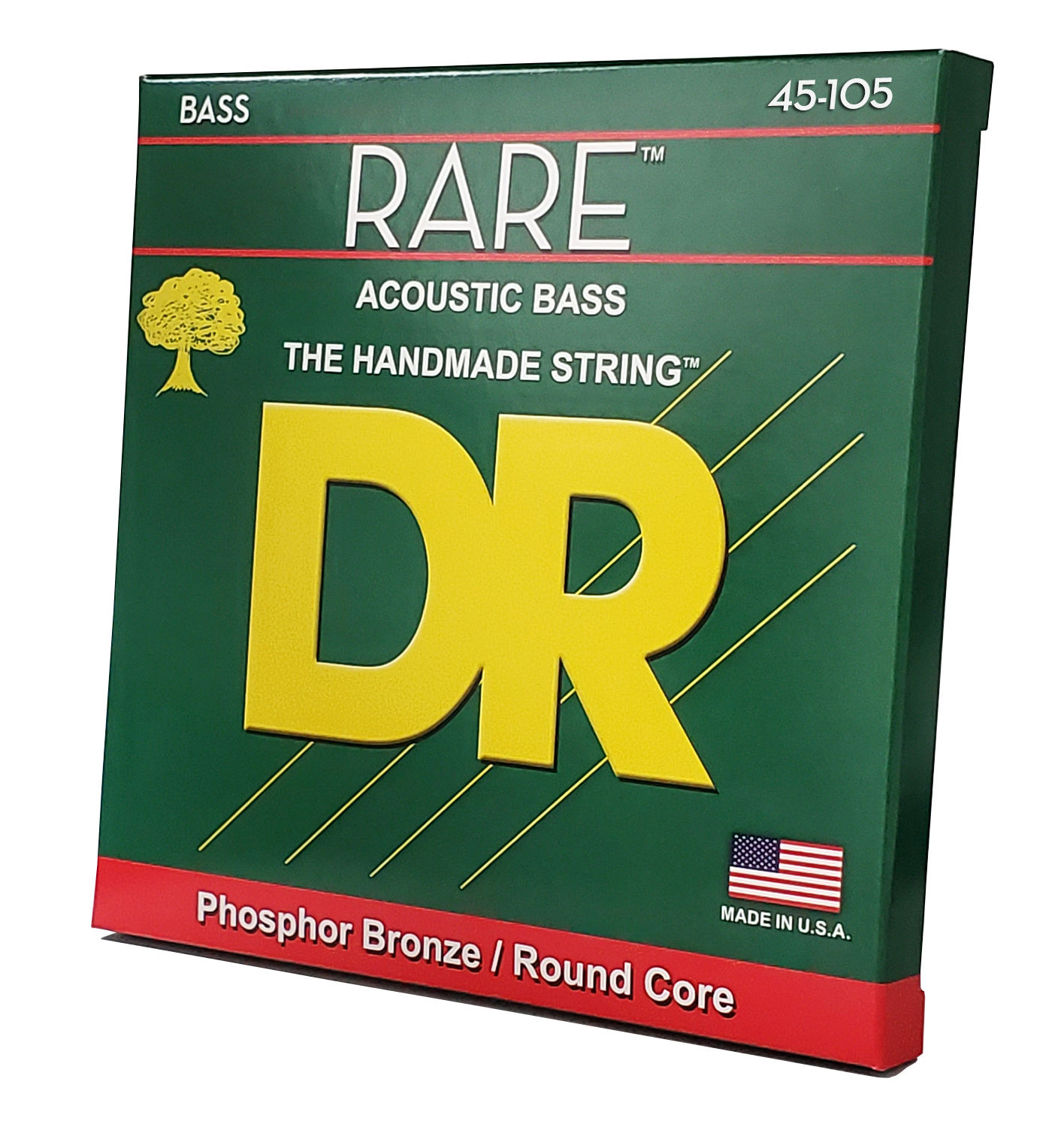 DR Strings DR Rare Phosphor Bronze Acoustic Bass Guitar Strings Long Scale Set - 4-String 45-105 Medium RPB-45