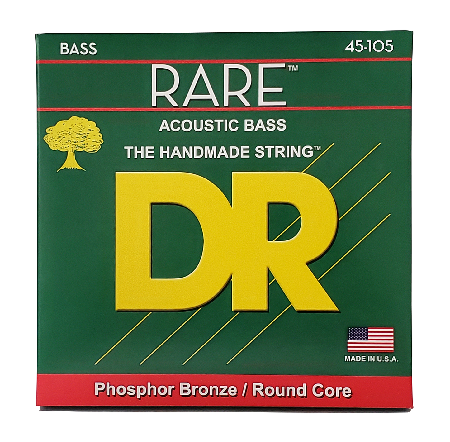 DR Strings DR Rare Phosphor Bronze Acoustic Bass Guitar Strings Long Scale Set - 4-String 45-105 Medium RPB-45