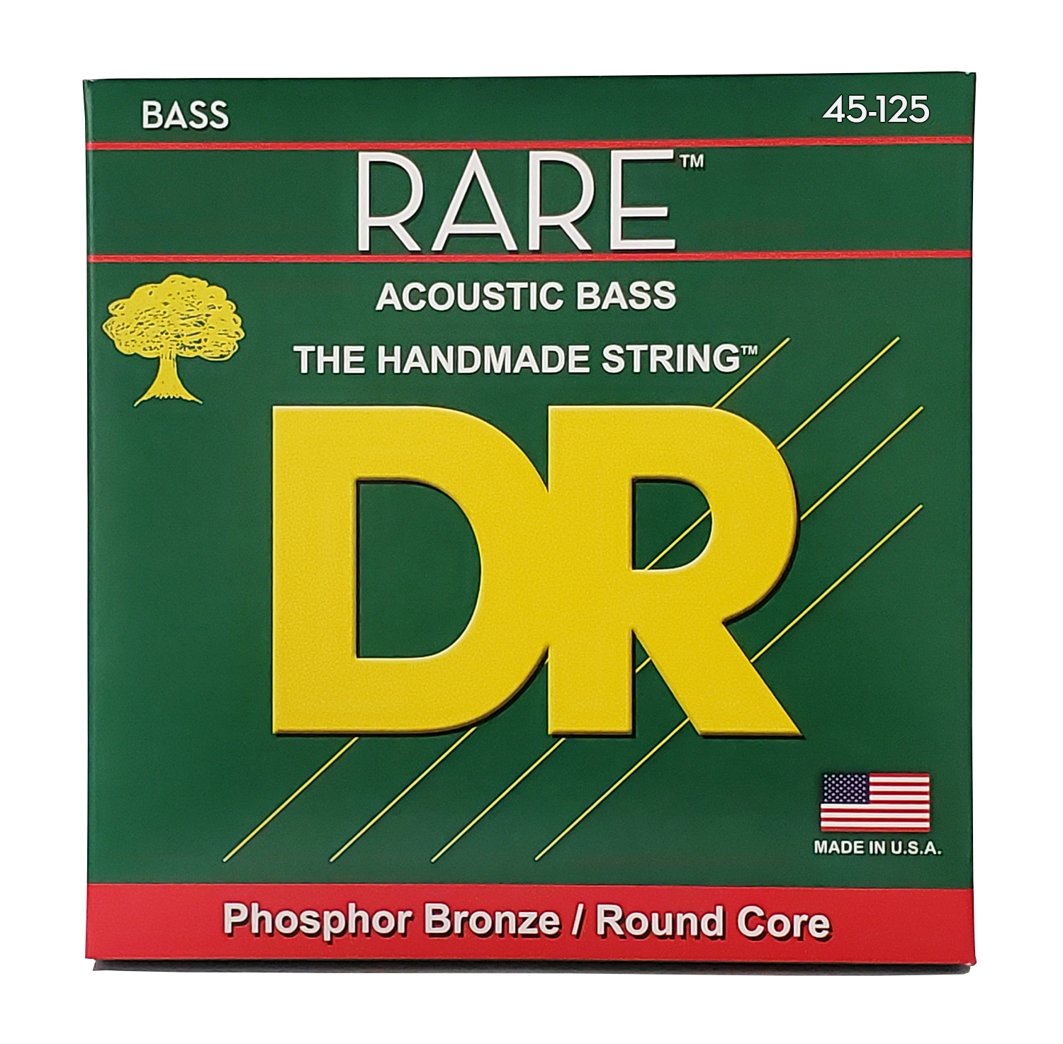 DR Strings DR Rare Phosphor Bronze Acoustic Bass Guitar Strings Long Scale Set - 5-String 45-125 Medium RPB5-45