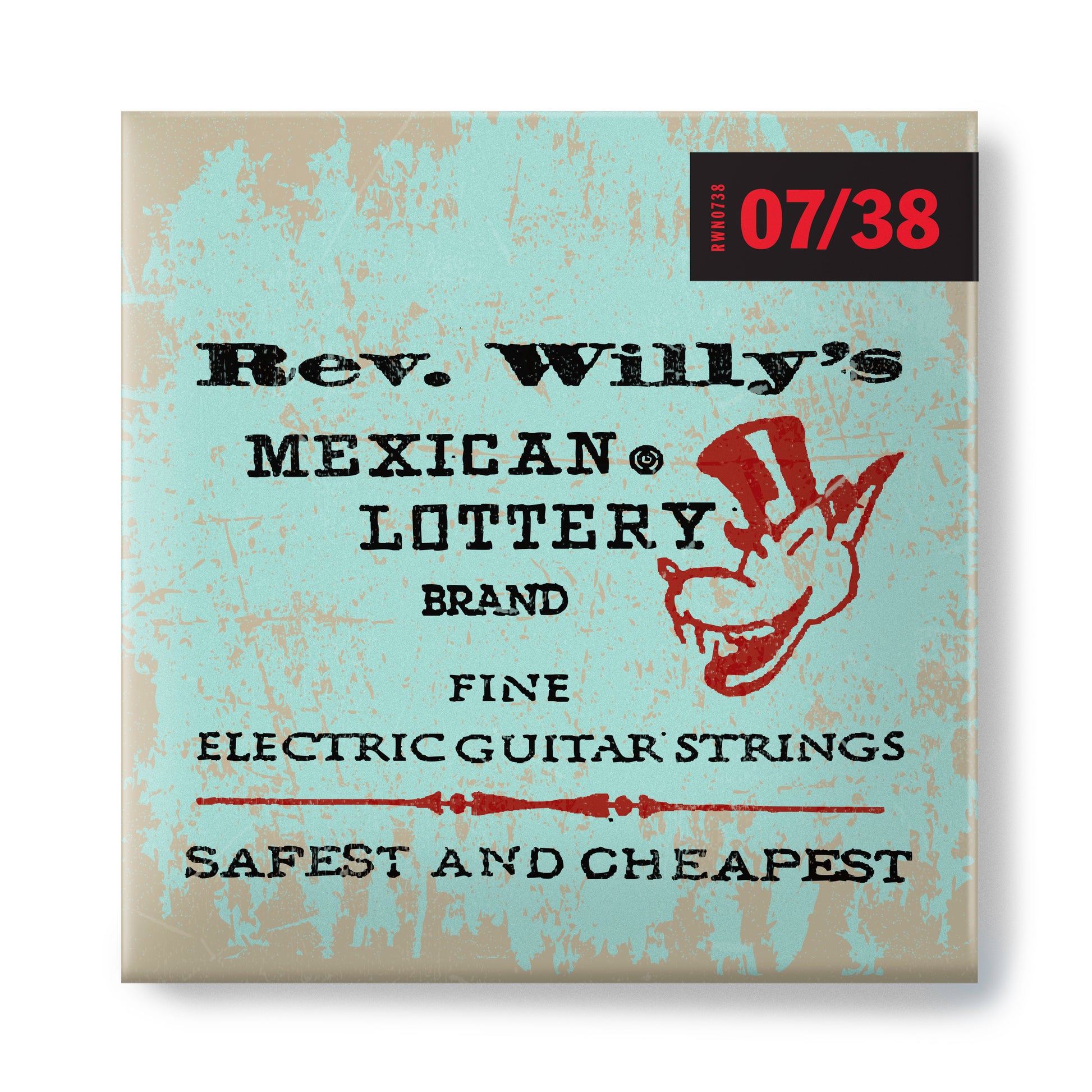 Jim Dunlop DUNLOP BILLY GIBBONS CUSTOM REV WILLY'S NICKEL WOUND ELECTRIC GUITAR 06-STRING SET - 07-38 SUPER FINE - RWN0738