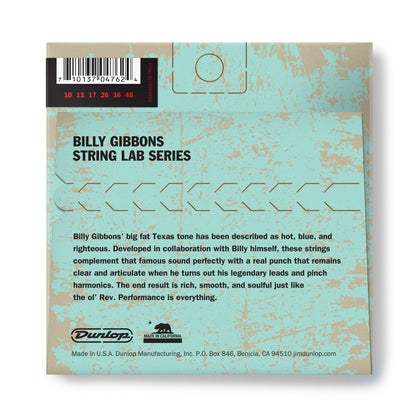 Jim Dunlop DUNLOP BILLY GIBBONS CUSTOM REV WILLY'S NICKEL WOUND ELECTRIC GUITAR 06-STRING SET - 10-46 LIGHT - RWN1046