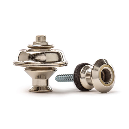 Jim Dunlop DUNLOP STRAPLOK STRAP RETAINERS DUAL DESIGN NICKEL STRAP BUTTON SET - SLS1031N