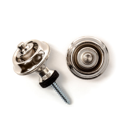 Jim Dunlop DUNLOP STRAPLOK STRAP RETAINERS DUAL DESIGN NICKEL STRAP BUTTON SET - SLS1031N