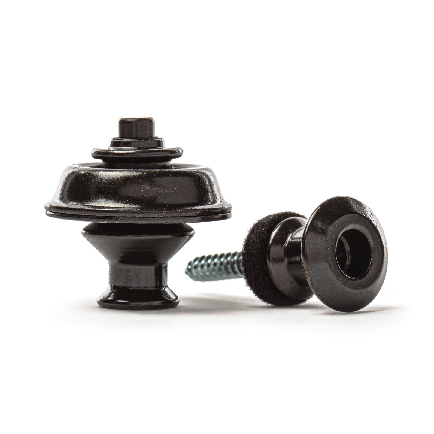 Jim Dunlop DUNLOP STRAPLOK STRAP RETAINERS DUAL DESIGN BLACK STRAP BUTTON SET - SLS1033BK