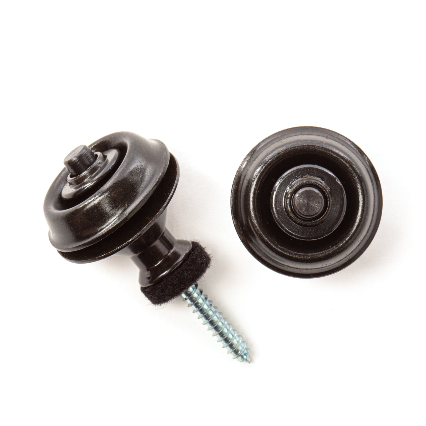 Jim Dunlop DUNLOP STRAPLOK STRAP RETAINERS DUAL DESIGN BLACK STRAP BUTTON SET - SLS1033BK