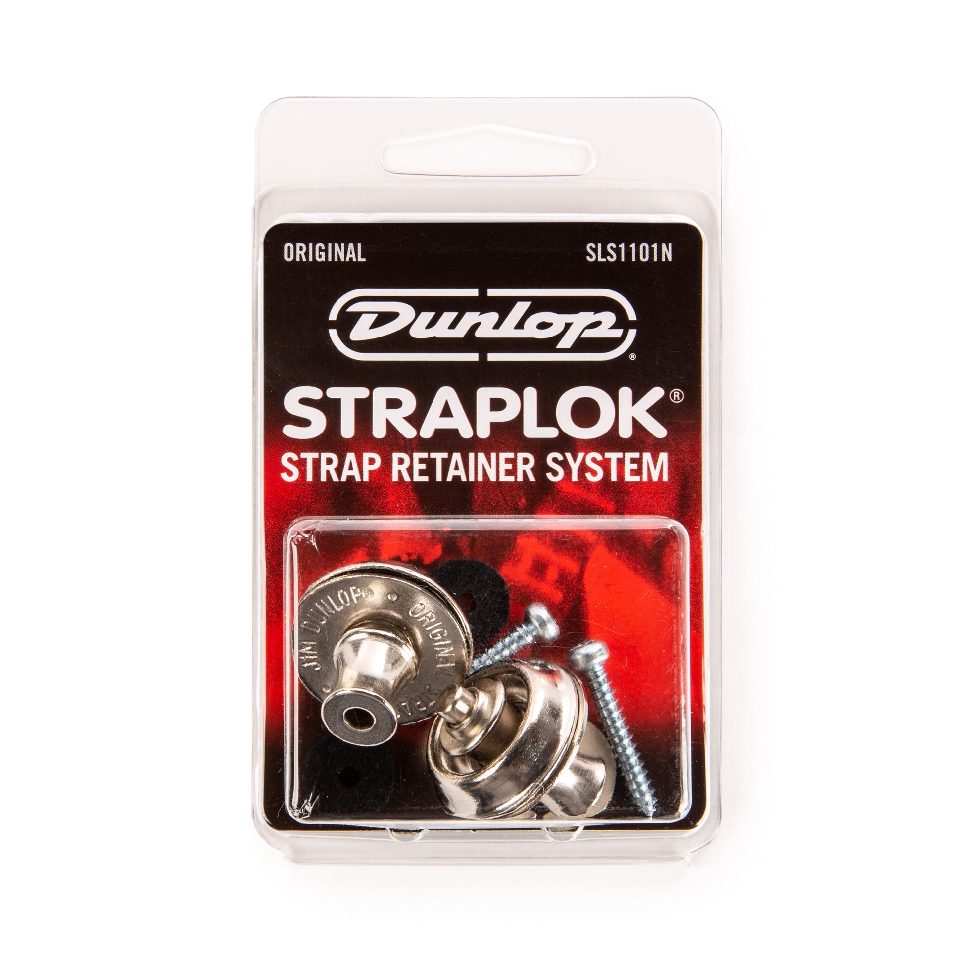 Jim Dunlop DUNLOP STRAPLOK STRAP RETAINERS ORIGINAL NICKEL STRAP BUTTON SET - SLS1101N