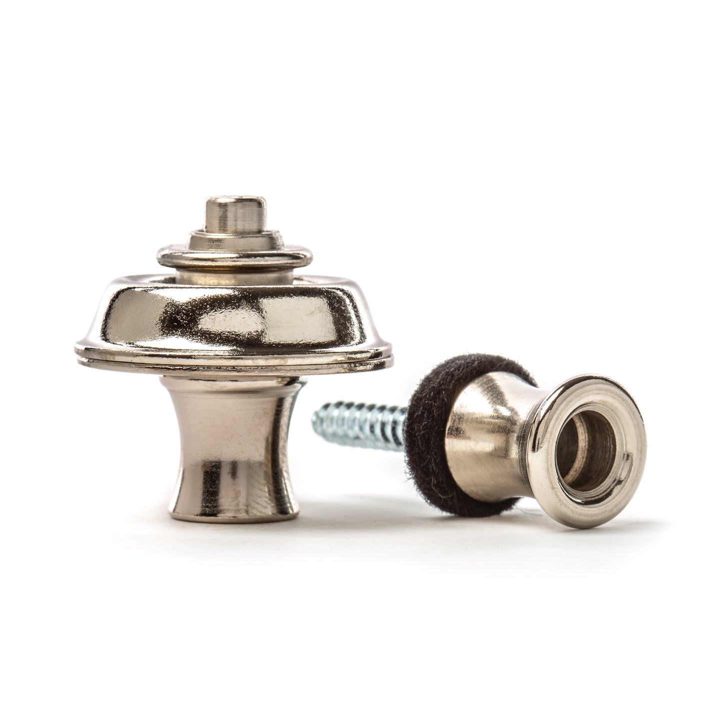 Jim Dunlop DUNLOP STRAPLOK STRAP RETAINERS ORIGINAL NICKEL STRAP BUTTON SET - SLS1101N