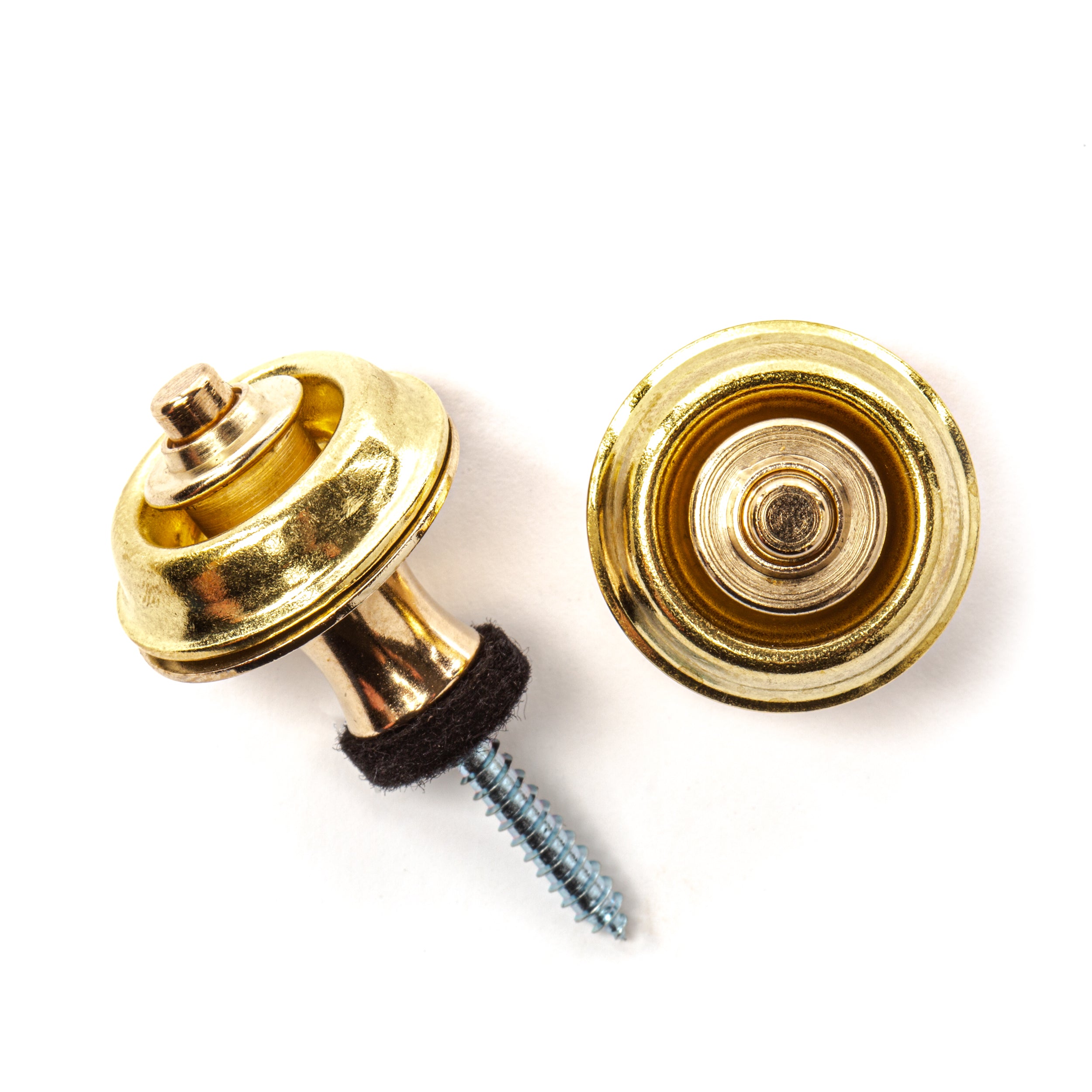 DUNLOP STRAPLOK STRAP RETAINERS ORIGINAL BRASS STRAP BUTTON SET