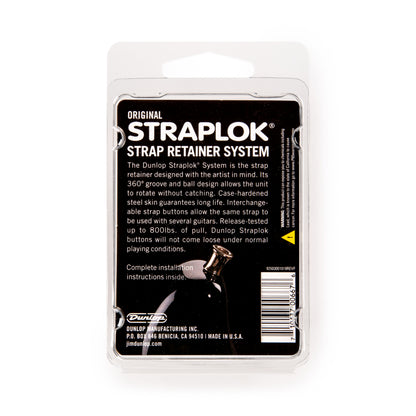 Jim Dunlop DUNLOP STRAPLOK STRAP RETAINERS ORIGINAL BLACK STRAP BUTTON SET - SLS1103BK