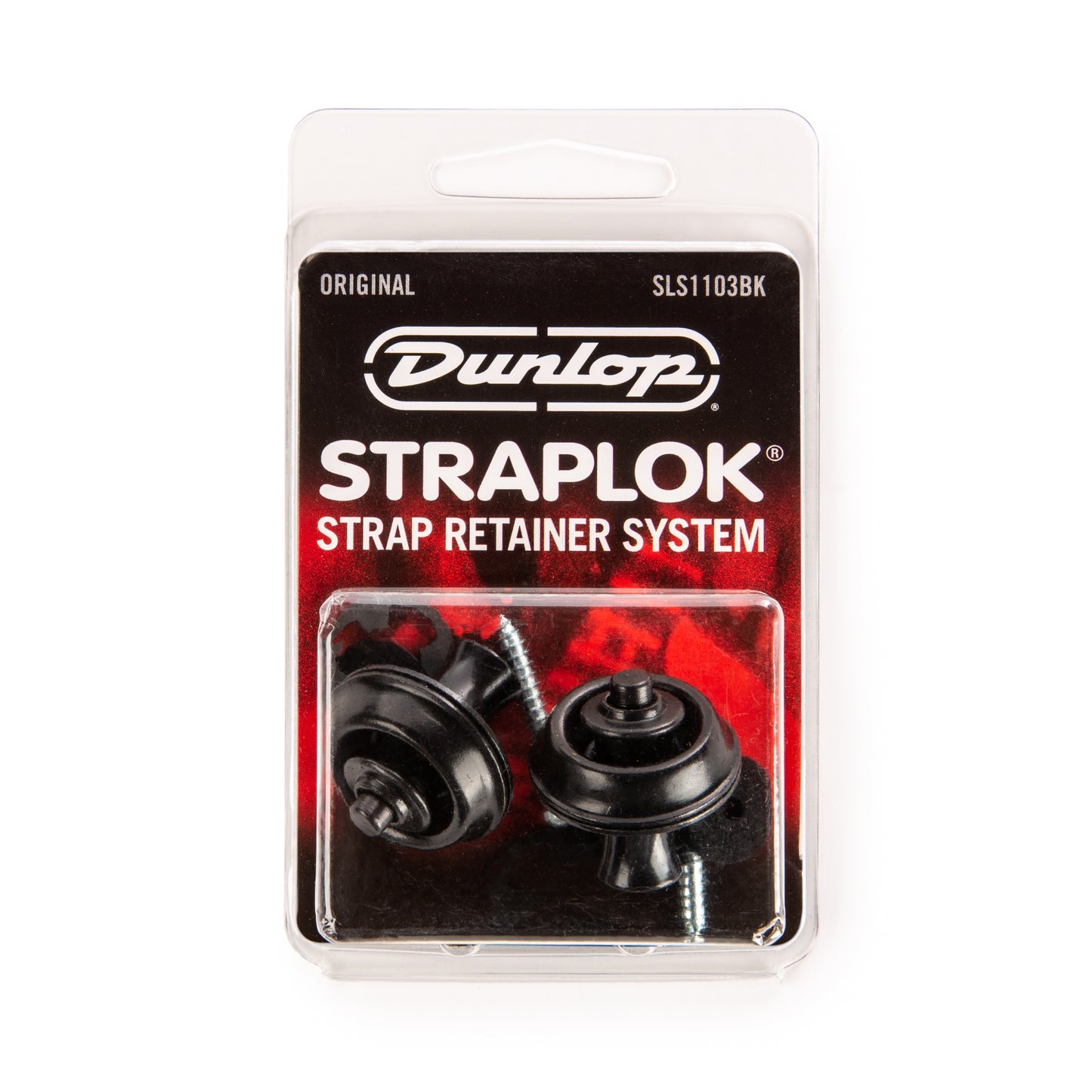 Jim Dunlop DUNLOP STRAPLOK STRAP RETAINERS ORIGINAL BLACK STRAP BUTTON SET - SLS1103BK