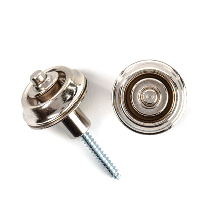 Jim Dunlop DUNLOP STRAPLOK STRAP RETAINERS NICKEL FLUSH MOUNT STRAP BUTTON SET - SLS1401N
