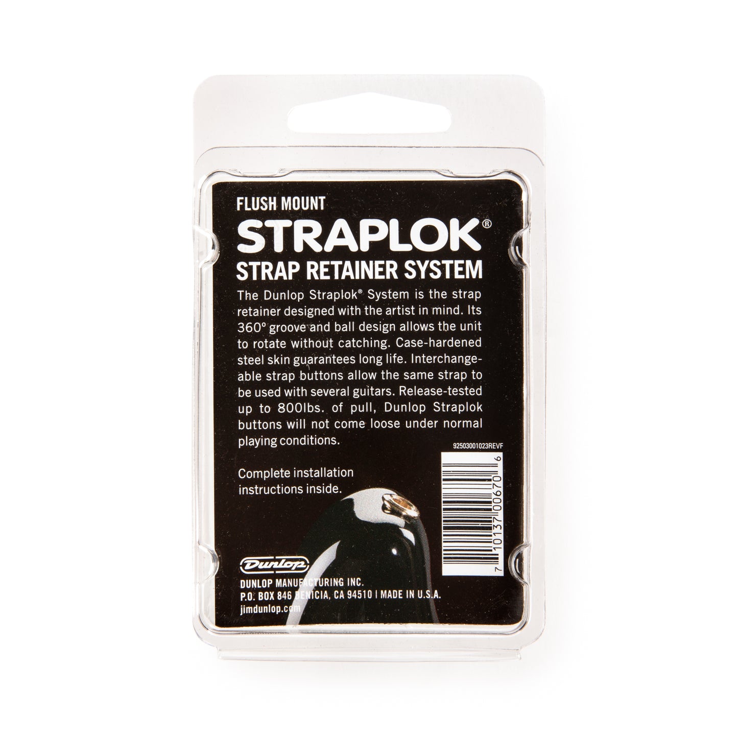 Jim Dunlop DUNLOP STRAPLOK STRAP RETAINERS BRASS FLUSH MOUNT STRAP BUTTON SET - SLS1402BR