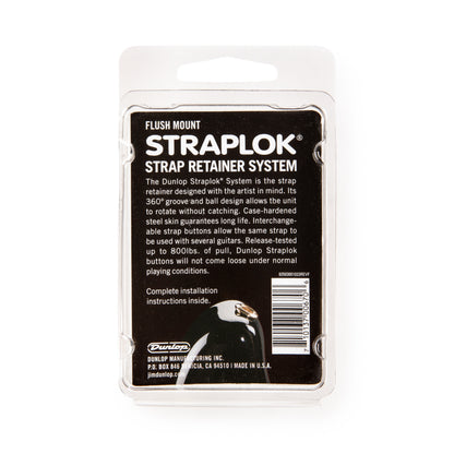 Jim Dunlop DUNLOP STRAPLOK STRAP RETAINERS BRASS FLUSH MOUNT STRAP BUTTON SET - SLS1402BR