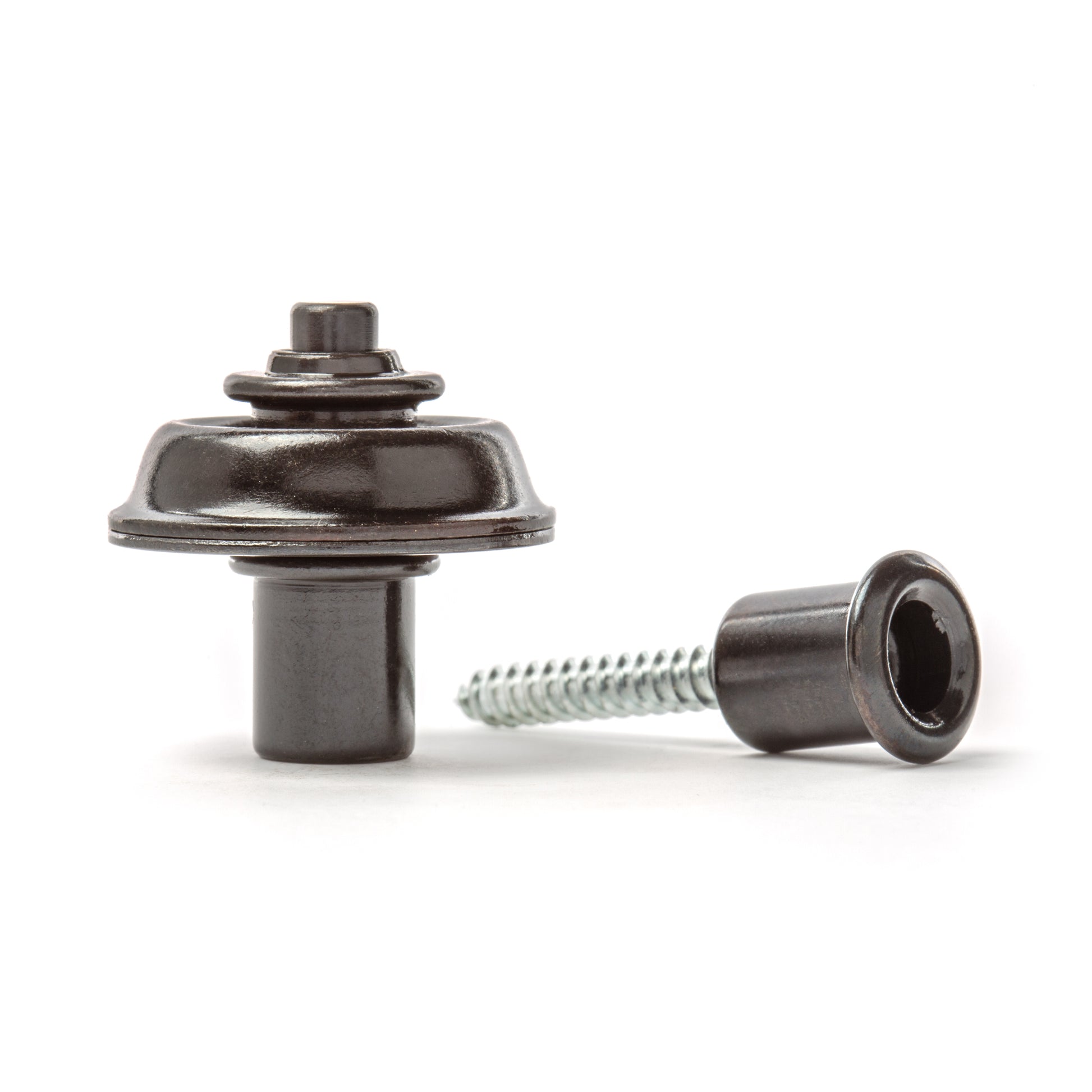 Jim Dunlop DUNLOP STRAPLOK STRAP RETAINERS BLACK OXIDE FLUSH MOUNT STRAP BUTTON SET - SLS1403BK