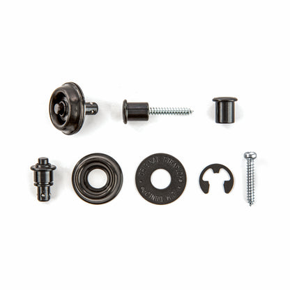Jim Dunlop DUNLOP STRAPLOK STRAP RETAINERS BLACK OXIDE FLUSH MOUNT STRAP BUTTON SET - SLS1403BK