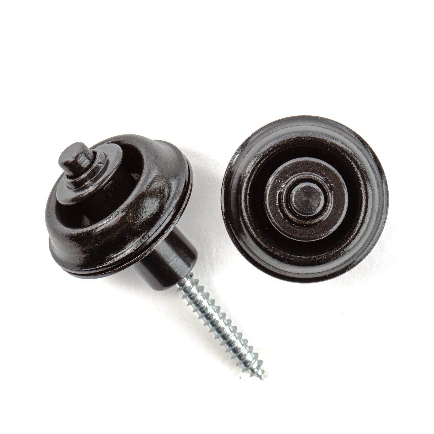 Jim Dunlop DUNLOP STRAPLOK STRAP RETAINERS BLACK OXIDE FLUSH MOUNT STRAP BUTTON SET - SLS1403BK