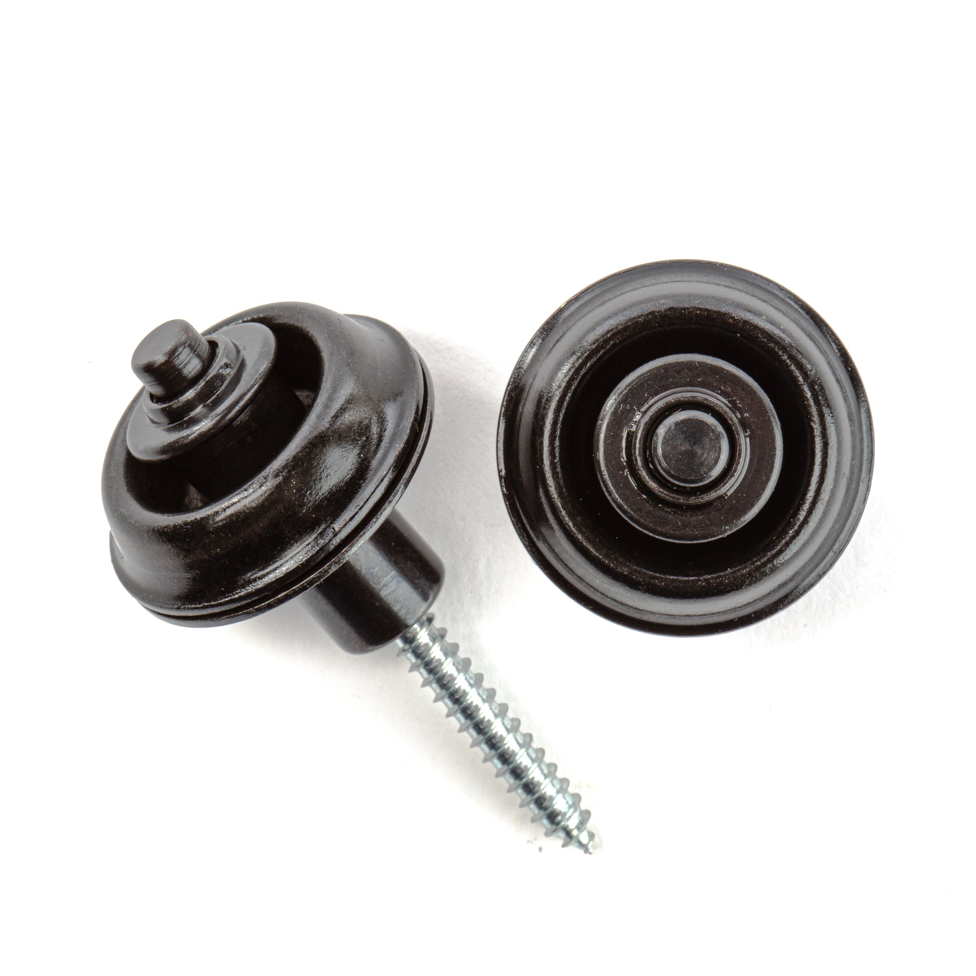 Jim Dunlop DUNLOP STRAPLOK STRAP RETAINERS BLACK OXIDE FLUSH MOUNT STRAP BUTTON SET - SLS1403BK
