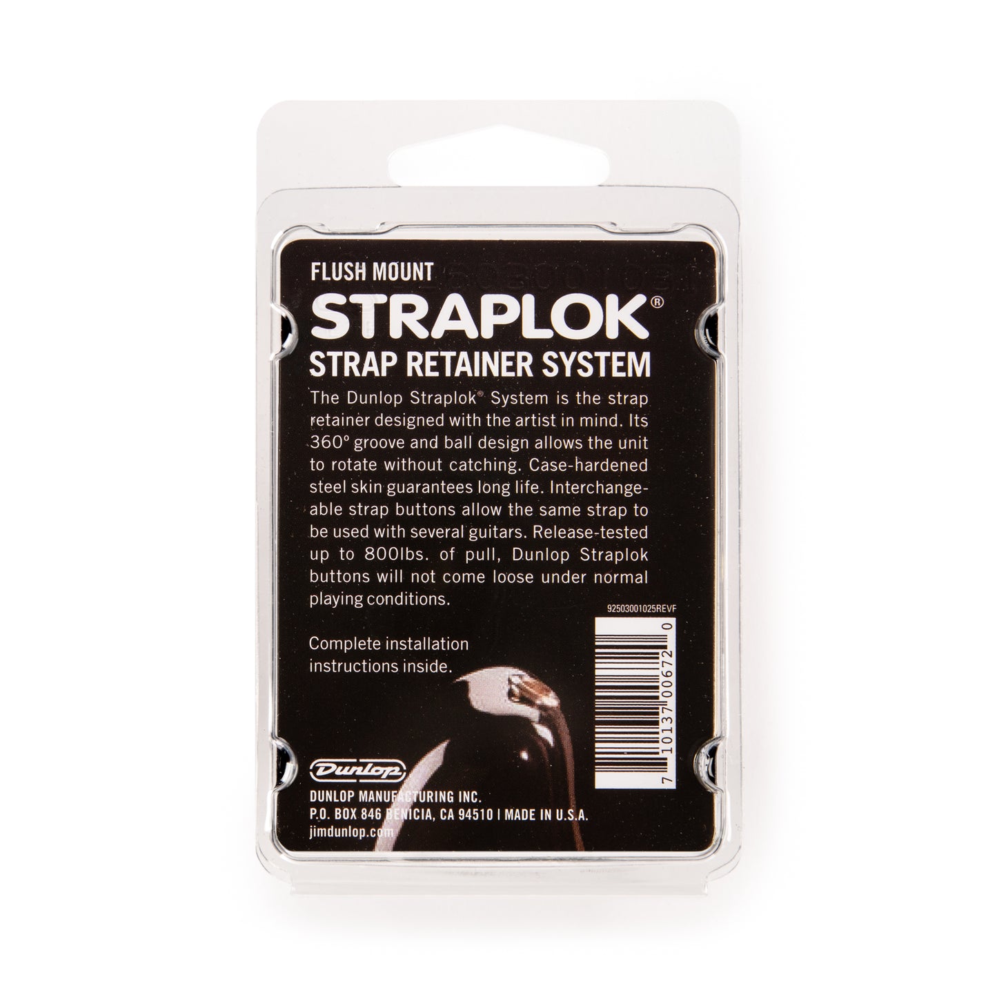 Jim Dunlop DUNLOP STRAPLOK STRAP RETAINERS GOLD FLUSH MOUNT STRAP BUTTON SET - SLS1404G