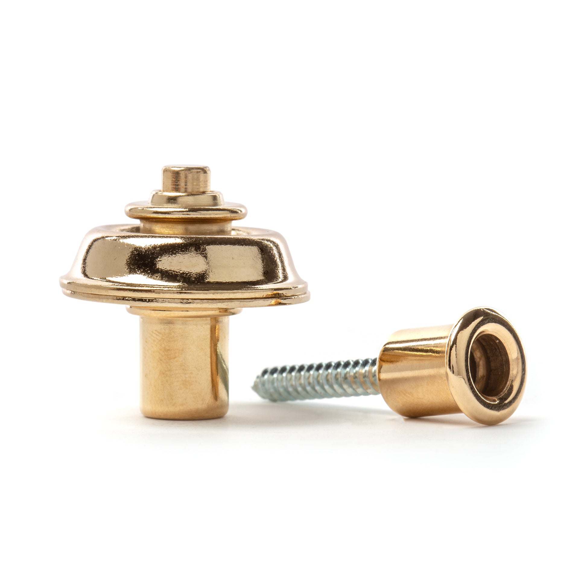 Jim Dunlop DUNLOP STRAPLOK STRAP RETAINERS GOLD FLUSH MOUNT STRAP BUTTON SET - SLS1404G