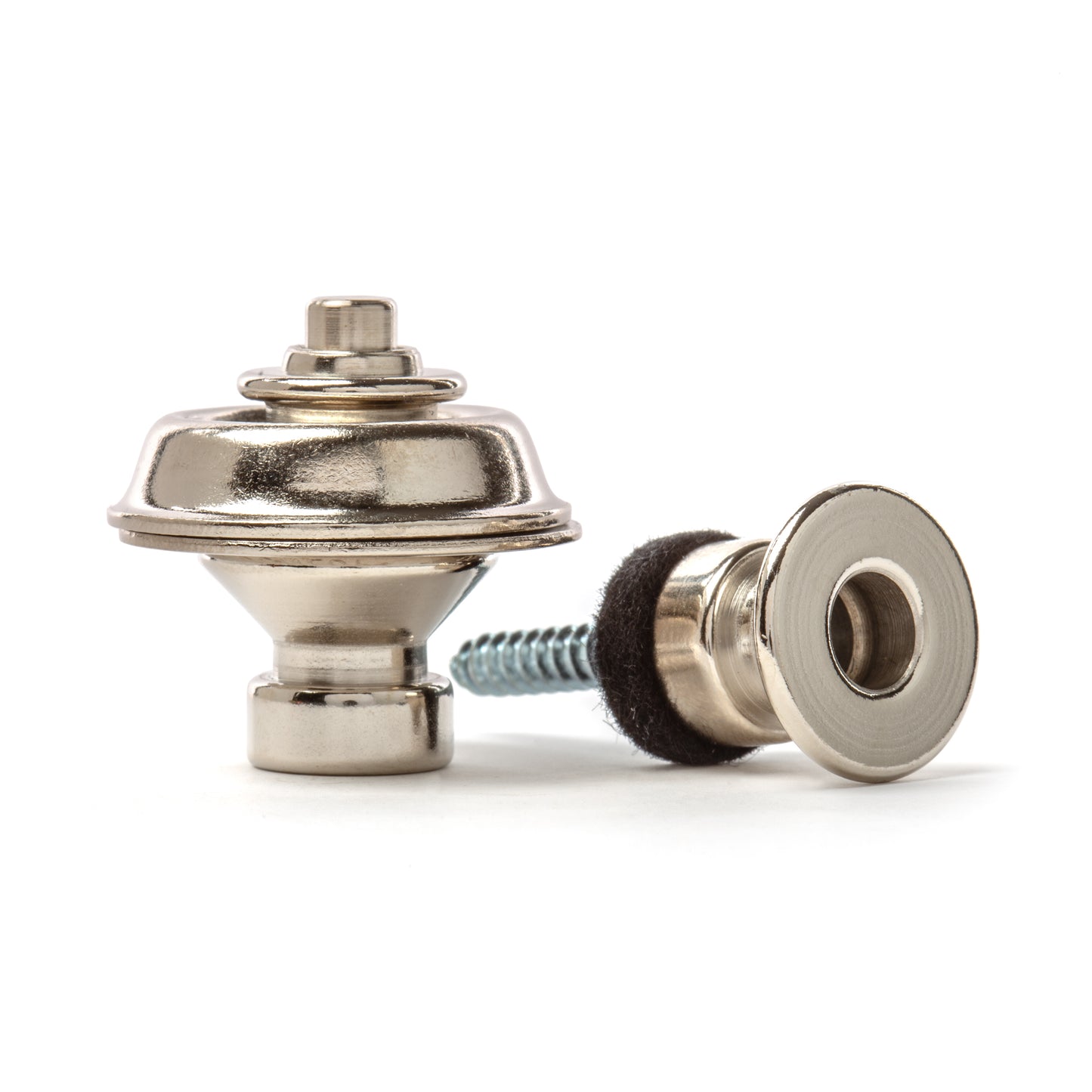 Jim Dunlop DUNLOP STRAPLOK STRAP RETAINERS TRADITIONAL NICKEL STRAP BUTTON SET - SLS1501N
