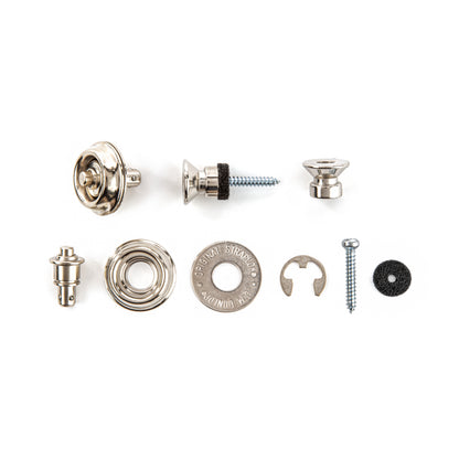 Jim Dunlop DUNLOP STRAPLOK STRAP RETAINERS TRADITIONAL NICKEL STRAP BUTTON SET - SLS1501N