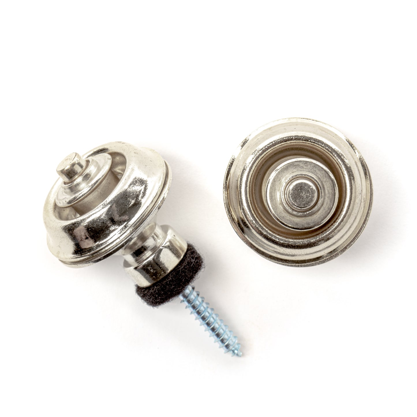 Jim Dunlop DUNLOP STRAPLOK STRAP RETAINERS TRADITIONAL NICKEL STRAP BUTTON SET - SLS1501N